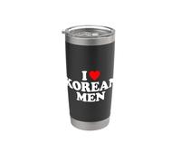 I Love Korean Men Bicchiere termico in acciaio inox doppia parete
