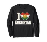 I Love Kurdistan Curdo Curdi Maglia a Manica