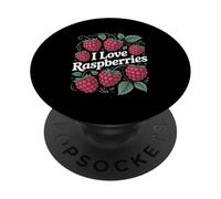 I Love Lamponi Frutta Passione Giardino Delizia PopSockets PopGrip Adesivo
