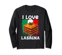 I Love Lasagna Italian Food Lovers Lasagne per Uomini e Donne Maglia a Manica