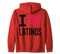 I LOVE LATINOS Orgoglio Latino Comunità Latino Heritage Felpa con Cappuccio