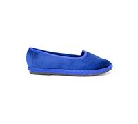 I Love Laura Friulana Donna Velluto Blu Tinta Unita Scarpe Fondo Gomma N39