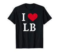 I Love LB, I Heart Initials L.B. Maglietta