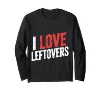 I Love Leftovers Cucina Pratica del Cibo in Cucina |- Maglia a Manica