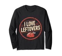 I Love Leftovers Cucina Pratica del Cibo in Cucina - Maglia a Manica