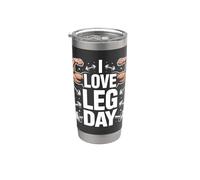 I Love Leg Day Forza Allenamento Bicchiere termico in acciaio inox doppia parete