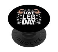 I Love Leg Day Forza Allenamento PopSockets PopGrip Adesivo