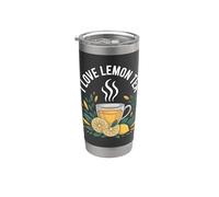 I Love Lemon Tea Accogliente bevanda Vibes Bicchiere termico in acciaio inox doppia parete
