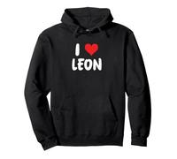 I Love Leon - Cuore Felpa con Cappuccio