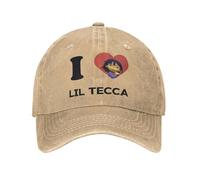 I Love Lil Tecca Sun Baseball cap Fitted Retro Unisex-Teens Washed Hip Hop Hats Breathable Print KPOP Rock Baseball Caps