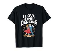 I Love Line Dancing Cowboy Divertimento Maglietta