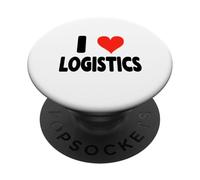 I Love Logistics - Cuore Carino Divertente Supply Chain Parts PopSockets PopGrip Adesivo