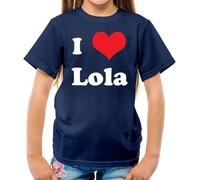 I Love Lola - T-Shirt - Cantante Canzone Love Ventola Messy Young Concerto Luce