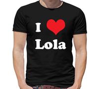 I Love Lola - T-Shirt - Cantante Canzone Ventola Messy Giovane Concerto Luce