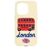 I Love London, Cool London UK Red Bus Illustration Graphic Custodia per iPhone 15 Pro