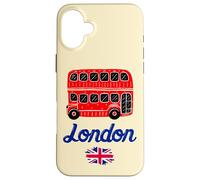 I Love London, Cool London UK Red Bus Illustration Graphic Custodia per iPhone 16 Plus