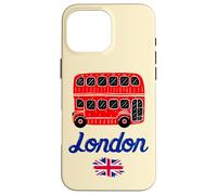 I Love London, Cool London UK Red Bus Illustration Graphic Custodia per iPhone 16 Pro Max
