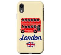 I Love London, Cool London UK Red Bus Illustration Graphic Custodia per iPhone XR