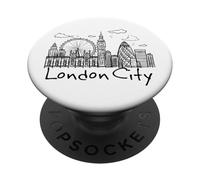 I Love London, Cool Unique London sketch drawing skyline PopSockets PopGrip Adesivo