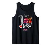 I Love London, London UK Teddy Bear Sketch Drawing Skyline Canotta
