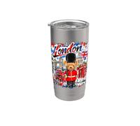 I Love London, opera d'arte da viaggio simbolo della Royal London Teddy Guard Bicchiere termico in acciaio inox doppia parete