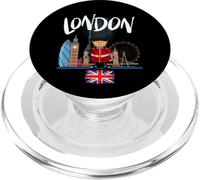 I Love London UK, Cool London Vibes Illustration Graphic PopSockets PopGrip per MagSafe