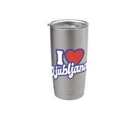 I Love Lubiana Bicchiere termico in acciaio inox doppia parete