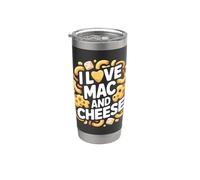 I Love Mac And Cheese Fun Pasta Dichiarazione Bicchiere termico in acciaio inox doppia parete