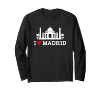 I Love Madrid Funny Indian Prank Joke Gag Landmark Novelty Maglia a Manica