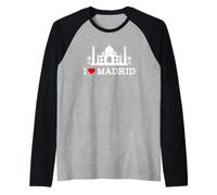 I Love Madrid Funny Indian Prank Joke Gag Landmark Novelty Maglia con Maniche Raglan