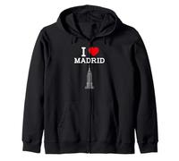 I Love Madrid Prank Gag Empire State Funny Prankster Humor Felpa con Cappuccio