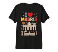 I Love Madrid Spagna Viaggio Souvenir Maglietta Premium
