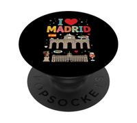 I Love Madrid Spagna Viaggio Souvenir PopSockets PopGrip Adesivo