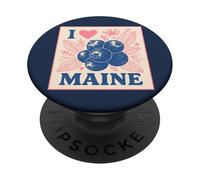 I Love Maine Mirtilli arte Mainer PopSockets PopGrip Adesivo