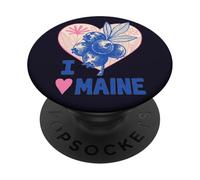 I Love Maine Mirtilli arte Mainer PopSockets PopGrip Adesivo