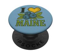 I Love Maine Mirtilli arte Mainer PopSockets PopGrip Adesivo