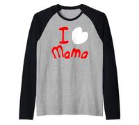 I Love Mama - Easy Going Fashion - Migliore Mamma Maglia con Maniche Raglan