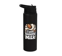I Love Mandorle Milk Nut Lover Expression Stainless Steel Insulated Water Bottle