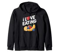 I Love Mangiare Fruit Enthusiast Graphics Felpa con Cappuccio