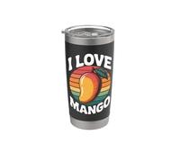 I Love Mango Retro Colorato Tropicale Bicchiere termico in acciaio inox doppia parete