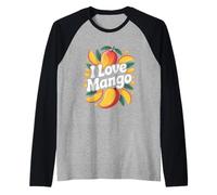 I Love Mango Vibrant Tropical Fruit Passion Maglia con Maniche Raglan