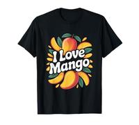 I Love Mango Vibrant Tropical Fruit Passion Maglietta