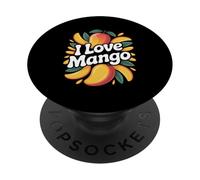 I Love Mango Vibrant Tropical Fruit Passion PopSockets PopGrip Adesivo