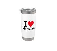 I Love Marcellus Personalized Name I love Marcellus Bicchiere termico in acciaio inox doppia parete