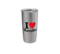 I Love Marcellus Personalized Name I love Marcellus Bicchiere termico in acciaio inox doppia parete