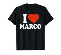 I Love Marco, I Heart Marco, Cuore Rosso San Valentino Maglietta