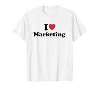 I Love Marketing Funny Humor Retro Maglietta