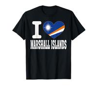 I Love Marshall Islands Cuore Souvenir Lovers Pride Travel Maglietta