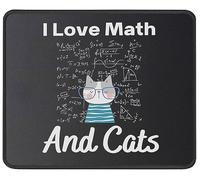 I Love Math And Cats Cute Kitty Cat Mousepad Morbido Tappetino per Mouse Antiscivolo Mouse Pad for Computer Ufficio Casa 25X30Cm