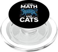 I Love Math And Cats Funny Teacher Student Kitten Nerd Style PopSockets PopGrip per MagSafe